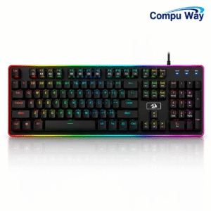 كيبورد ميكانيكي للألعاب Redragon K595 بإضاءة RGB – صامت – أسود