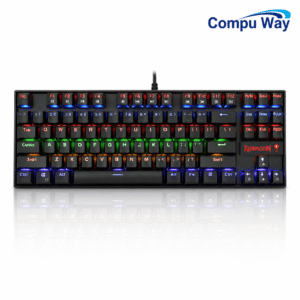 كيبورد ميكانيكي للألعاب Redragon K552-R Kumara بإضاءة RGB بألوان قوس قزح – أسود