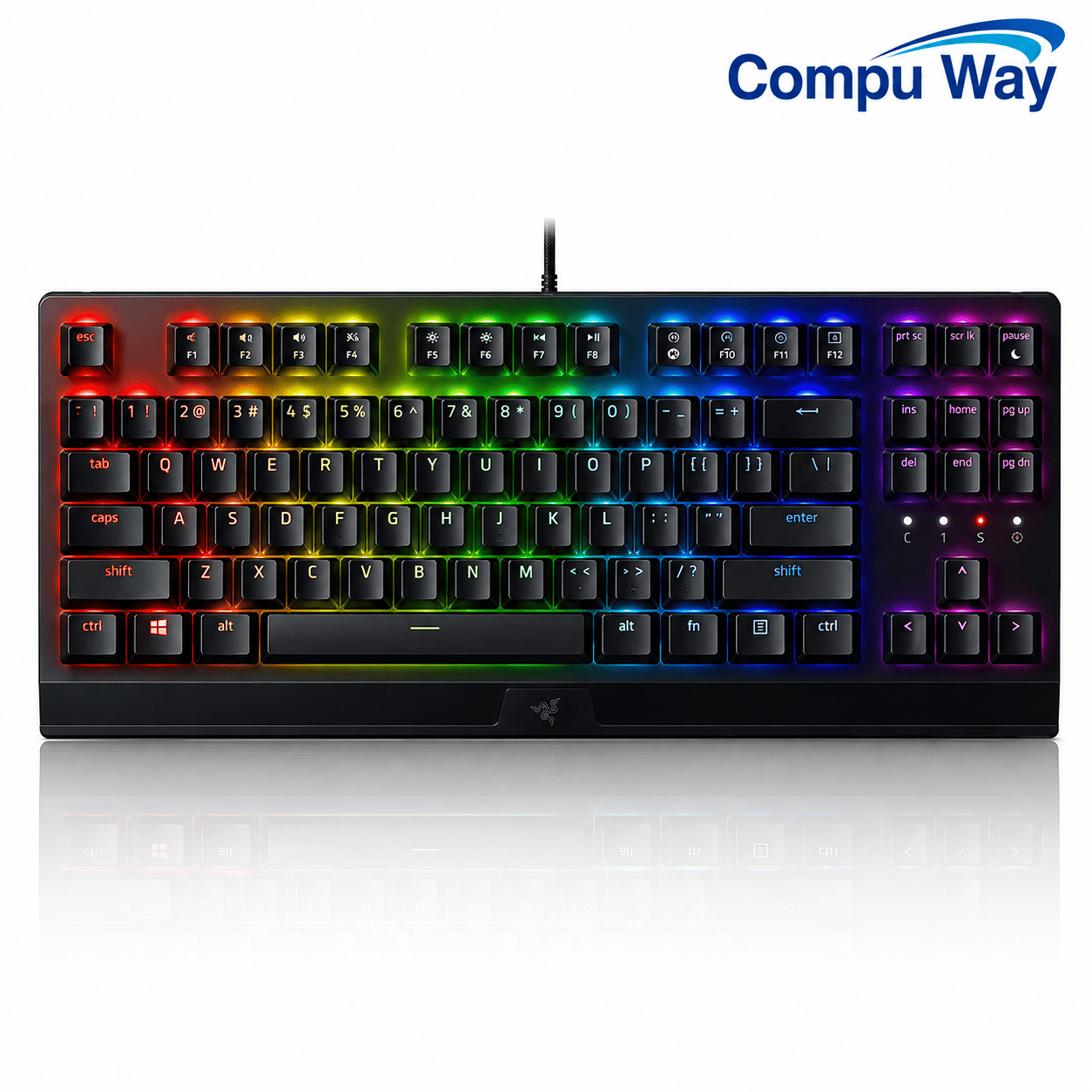 كيبورد ميكانيكي للألعاب Razer BlackWidow V3 Tenkeyless بمفاتيح Yellow Switch – أسود