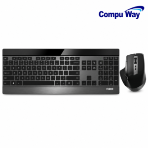 <br/>Rapoo 9900M Multi-Mode Wireless Keyboard and Mouse Combo – Black.