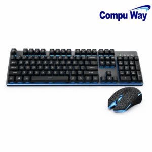 Rapoo V100S Gaming Keyboard and Mouse Combo with Adjustable Backlight and Optical Technology – Black.